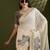 Self Checks Muga Cotton Saree with Kalamkari Border and Zari Woven Detail