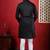 Black embroidered kurta payjama