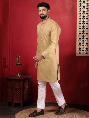 Chikoo embroidered kurta payjama 4