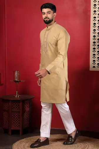 Chikoo embroidered kurta payjama