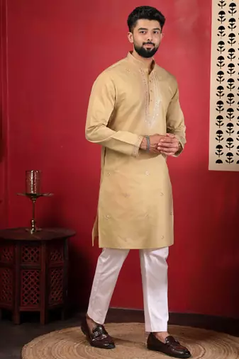 Chikoo embroidered kurta payjama