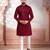 Maroon embroidered kurta payjama