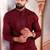 Maroon embroidered kurta payjama