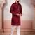 Maroon embroidered kurta payjama