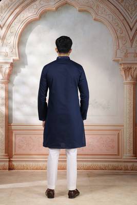 Blue embroidered kurta payjama 2