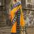 Ethinic Moftis Floral Woven Design Zari Border Kanchi Silk Saree