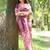 Stylish Floral Printed Zari Tussar Silk Saree