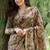 Floral Printed Zari Tussar Silk Saree