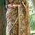 Floral Printed Zari Tussar Silk Saree