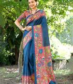 Floral Silk Cotton Tussar Saree