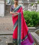 Ethinic Moftis Woven Design Zari Banarasi Silk Saree