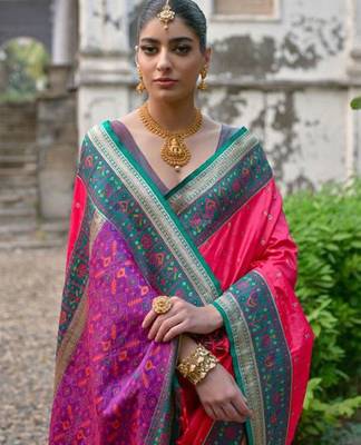 Ethinic Moftis Woven Design Zari Banarasi Silk Saree 4