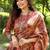 Stylish Floral Printed Zari Tussar Silk Saree