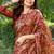 Stylish Floral Printed Zari Tussar Silk Saree