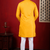 Yellow embroidered kurta payjama