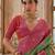 Pear Pista Floral Woven Design Zari Banarasi Saree