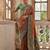 Antique Coffee Floral Woven Design Zari Banarasi Silk Sarees