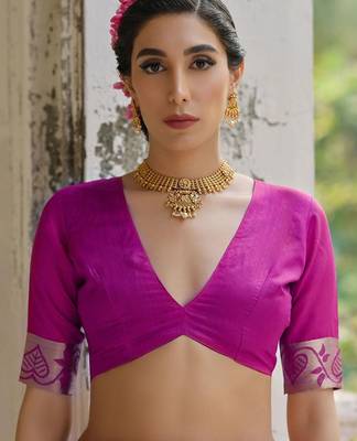 Ethnic Motifs Woven Design Zari Ikkat Silk Sarees 6