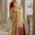 Light Cream Ethnic Motifs Woven Design Zari Ikkat Silk Sarees