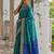 Teal Firozi Woven Design Zari Ikat Saree