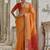 Fire Mustard Ethnic Motifs Woven Design Zari Ikkat Silk Sarees