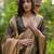 Tortilla Coffee Woven Design Linen Silk Zari Butti Weaves Saree