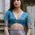 Cerulean Firozi Woven Design Linen Silk Zari Butti Weaves Saree