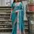 Sky Rama Woven Design Linen Silk Zari Butti Weaves Saree