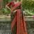 Burnt Green Ethnic Motifs Woven Design Zari Pashmina Silk Sarees