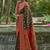 Burnt Green Ethnic Motifs Woven Design Zari Pashmina Silk Sarees