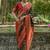 Burnt Green Ethnic Motifs Woven Design Zari Pashmina Silk Sarees