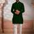 Green woven fancy kurta payjama for men