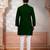 Green woven fancy kurta payjama for men