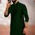 Green woven fancy kurta payjama for men