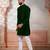 Green woven fancy kurta payjama for men