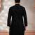 Black woven fancy kurta payjama for men