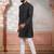 Grey woven fancy kurta payjama for men