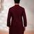 Maroon woven fancy kurta payjama for men