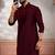 Maroon woven fancy kurta payjama for men