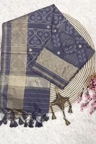 Ethnic Motifs Zari Premium Raw Silk Saree