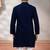 Blue woven fancy kurta payjama for men