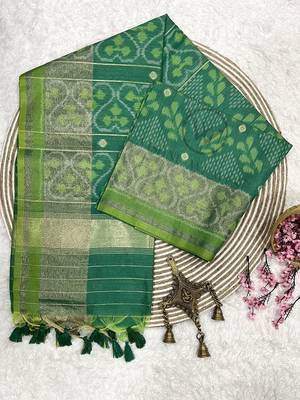 Woven Design Zari Ikat Saree 1