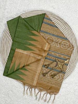 Printed Tussar Saree 1