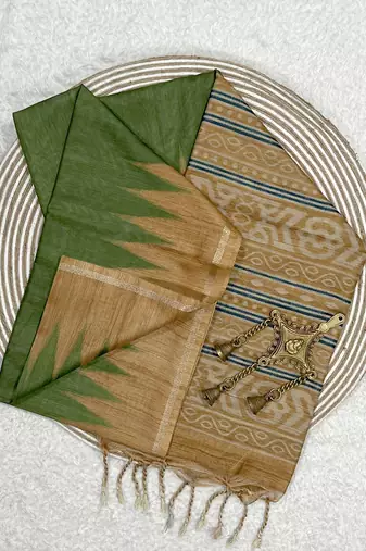 Printed Tussar Saree