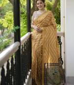 Leheriya Zari Art Silk Tussar Saree