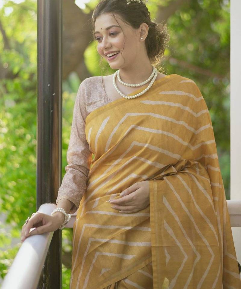Leheriya Zari Art Silk Tussar Saree