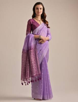 Woven Design Pure Cotton Saree 3