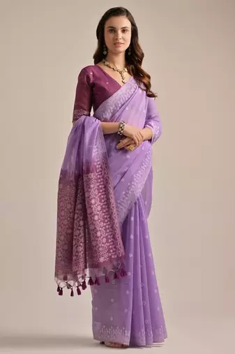 Woven Design Pure Cotton Saree