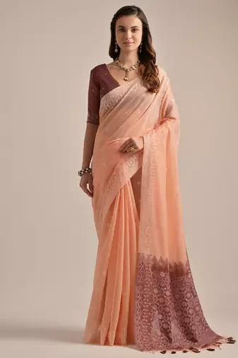 Woven Design Pure Cotton Muga Saree