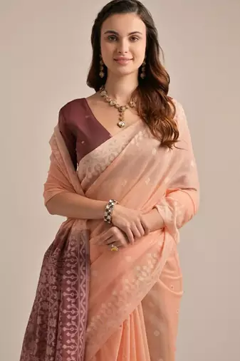 Woven Design Pure Cotton Muga Saree
